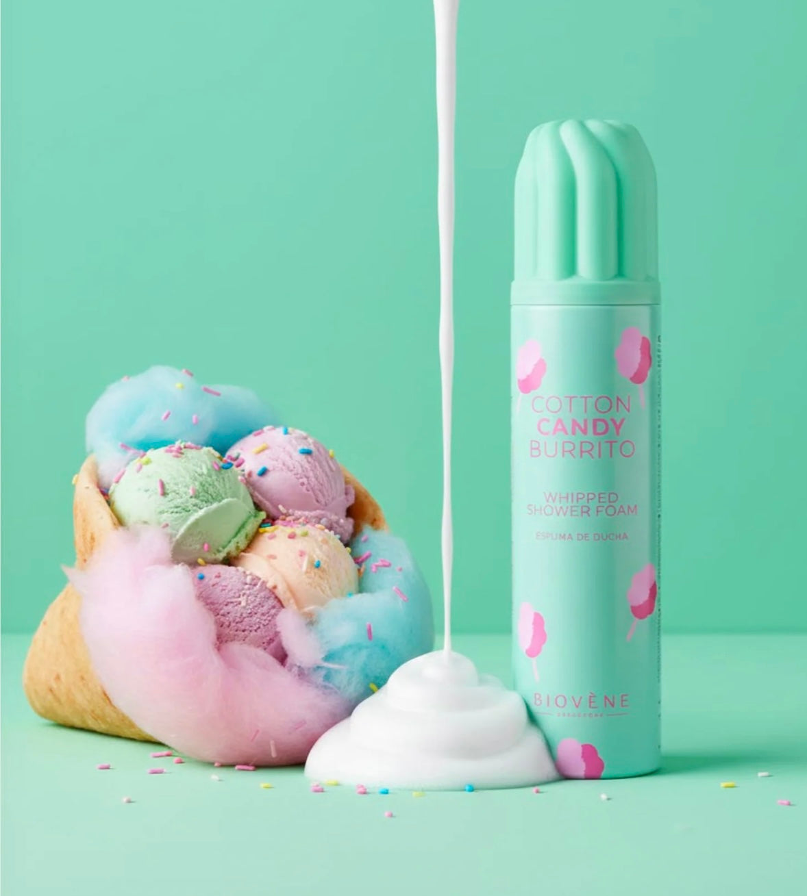 Mousse de douche fouettée Cotton Candy Burrito