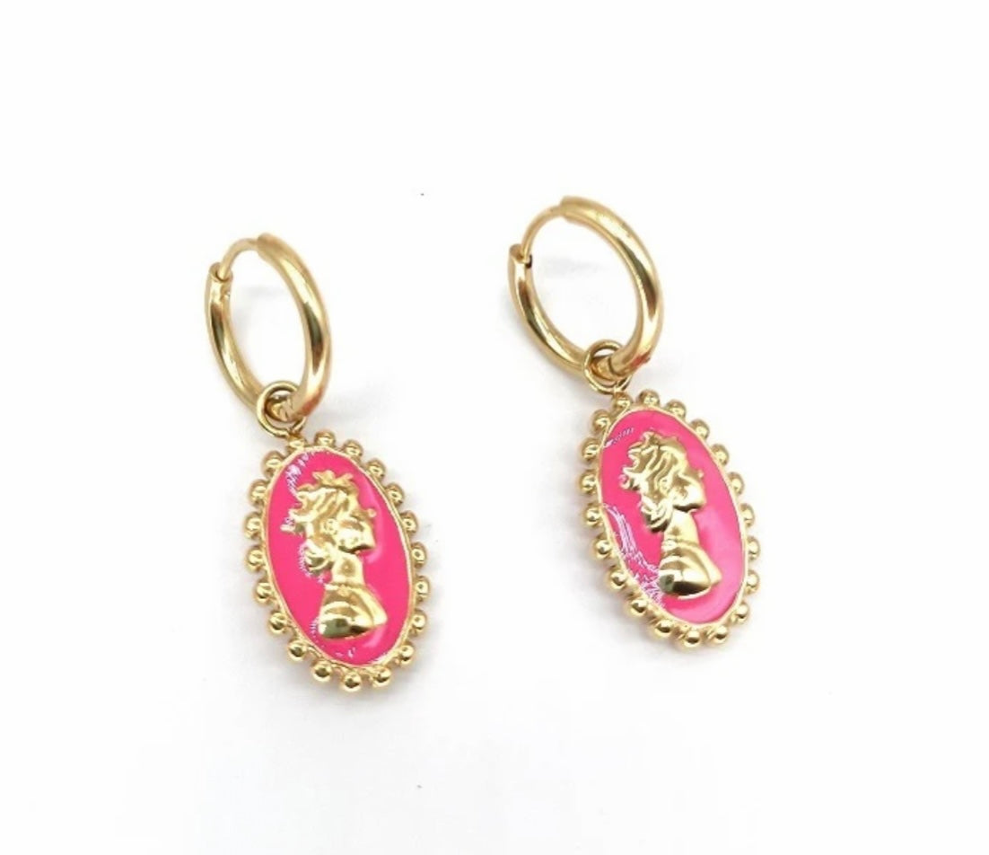 Boucles d’oreilles Mona Framboise