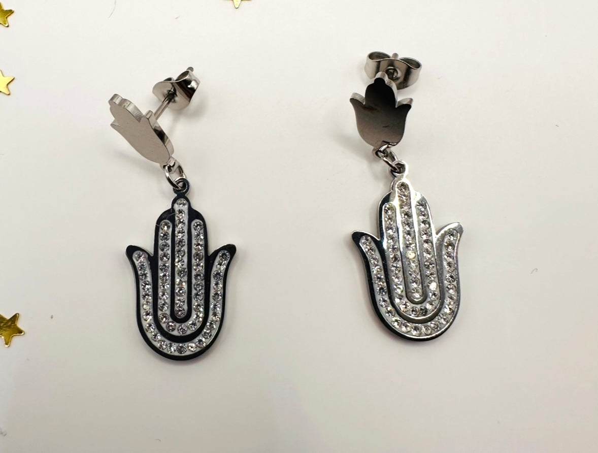 Boucles d’oreilles Esmeralda Argent Lunaire