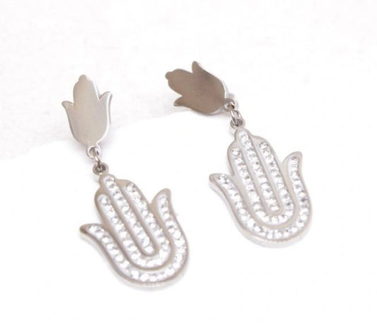 Boucles d’oreilles Esmeralda Argent Lunaire