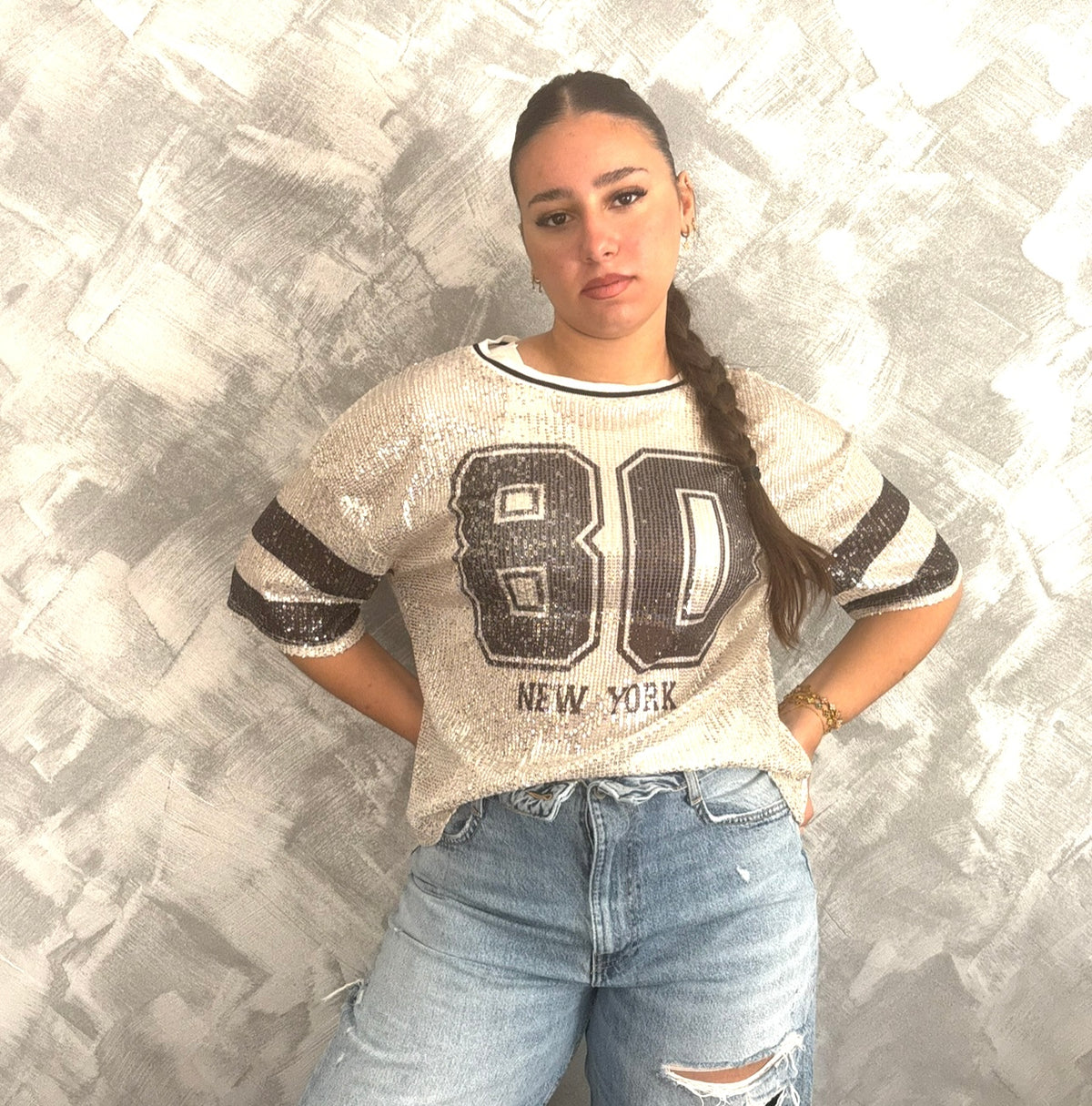 Top Camélia Charbon