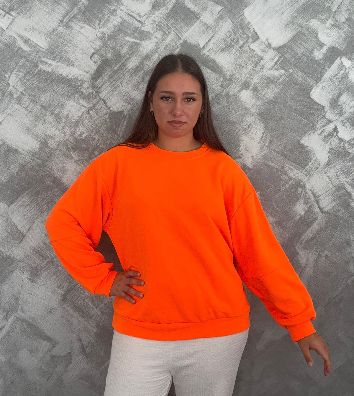 Sweat Gwen Mandarine Néon