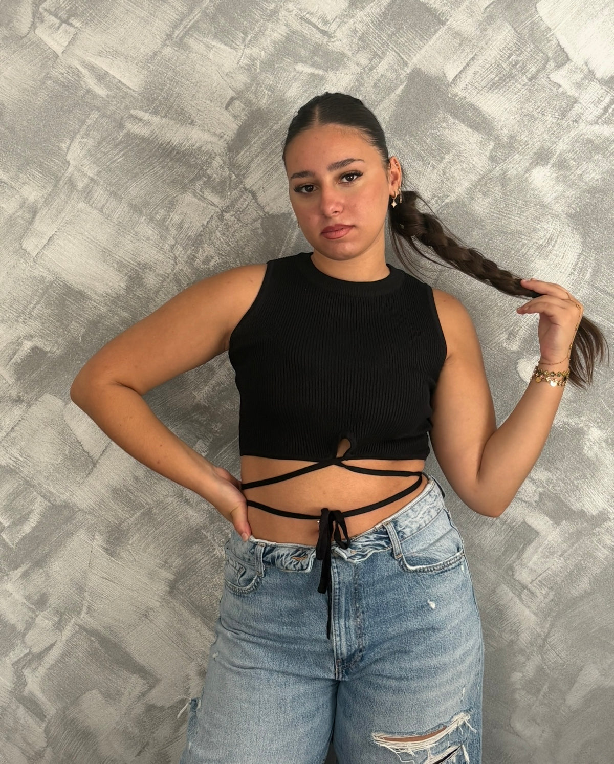 Top Chiara Réglisse