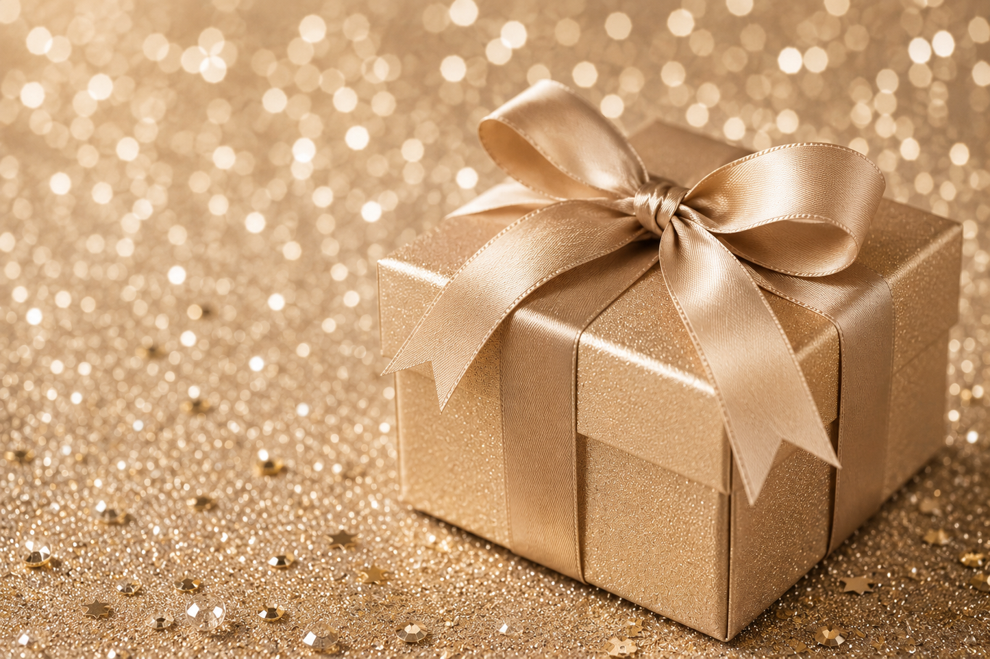 Carte Cadeau Poudrée Dorée